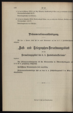 Post- und Telegraphen-Verordnungsblatt für das Verwaltungsgebiet des K.-K. Handelsministeriums 19080404 Seite: 4