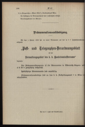 Post- und Telegraphen-Verordnungsblatt für das Verwaltungsgebiet des K.-K. Handelsministeriums 19080406 Seite: 6