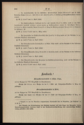 Post- und Telegraphen-Verordnungsblatt für das Verwaltungsgebiet des K.-K. Handelsministeriums 19080423 Seite: 2