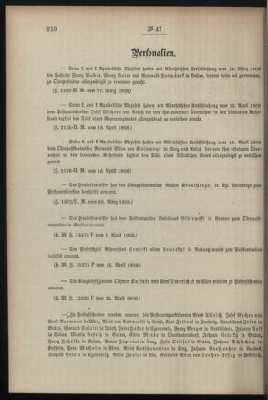 Post- und Telegraphen-Verordnungsblatt für das Verwaltungsgebiet des K.-K. Handelsministeriums 19080425 Seite: 2