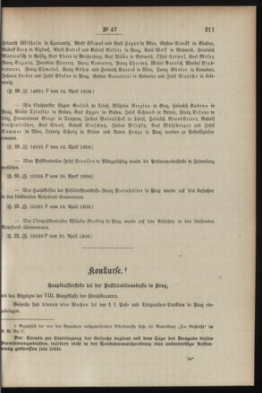 Post- und Telegraphen-Verordnungsblatt für das Verwaltungsgebiet des K.-K. Handelsministeriums 19080425 Seite: 3