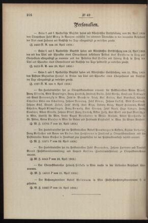 Post- und Telegraphen-Verordnungsblatt für das Verwaltungsgebiet des K.-K. Handelsministeriums 19080505 Seite: 2