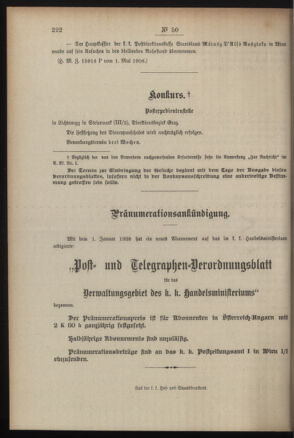 Post- und Telegraphen-Verordnungsblatt für das Verwaltungsgebiet des K.-K. Handelsministeriums 19080507 Seite: 4