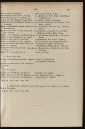 Post- und Telegraphen-Verordnungsblatt für das Verwaltungsgebiet des K.-K. Handelsministeriums 19080523 Seite: 7