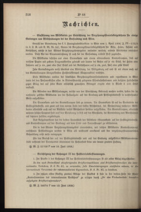 Post- und Telegraphen-Verordnungsblatt für das Verwaltungsgebiet des K.-K. Handelsministeriums 19080620 Seite: 2