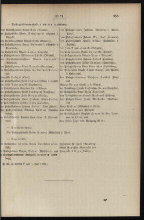 Post- und Telegraphen-Verordnungsblatt für das Verwaltungsgebiet des K.-K. Handelsministeriums 19080706 Seite: 3