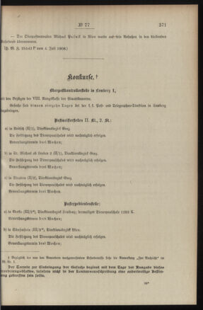 Post- und Telegraphen-Verordnungsblatt für das Verwaltungsgebiet des K.-K. Handelsministeriums 19080714 Seite: 3