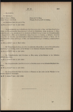 Post- und Telegraphen-Verordnungsblatt für das Verwaltungsgebiet des K.-K. Handelsministeriums 19080721 Seite: 3