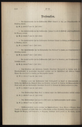 Post- und Telegraphen-Verordnungsblatt für das Verwaltungsgebiet des K.-K. Handelsministeriums 19080801 Seite: 2