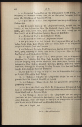 Post- und Telegraphen-Verordnungsblatt für das Verwaltungsgebiet des K.-K. Handelsministeriums 19080813 Seite: 4