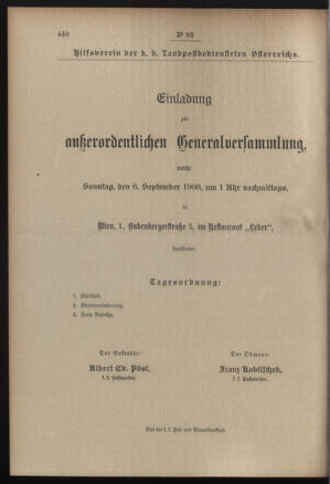 Post- und Telegraphen-Verordnungsblatt für das Verwaltungsgebiet des K.-K. Handelsministeriums 19080825 Seite: 6