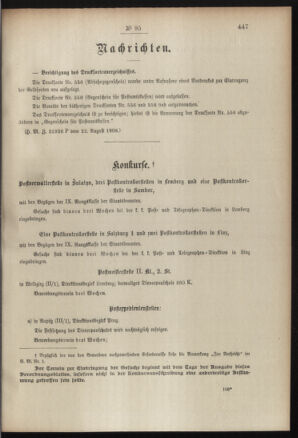 Post- und Telegraphen-Verordnungsblatt für das Verwaltungsgebiet des K.-K. Handelsministeriums 19080829 Seite: 3