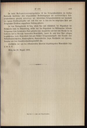 Post- und Telegraphen-Verordnungsblatt für das Verwaltungsgebiet des K.-K. Handelsministeriums 19080905 Seite: 11