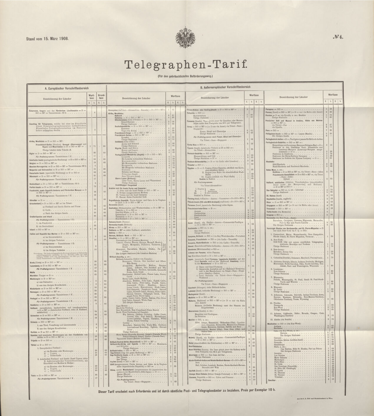 Post- und Telegraphen-Verordnungsblatt für das Verwaltungsgebiet des K.-K. Handelsministeriums 19080918 Seite: 5