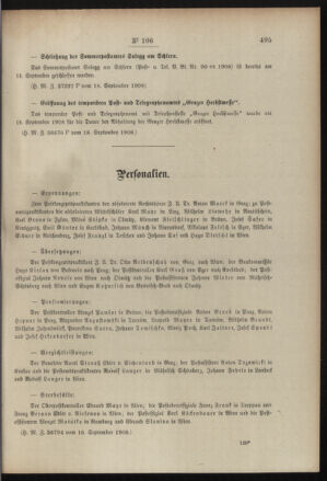 Post- und Telegraphen-Verordnungsblatt für das Verwaltungsgebiet des K.-K. Handelsministeriums 19080922 Seite: 3