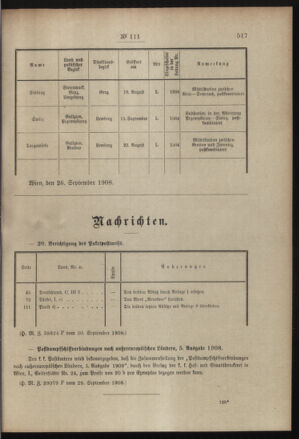 Post- und Telegraphen-Verordnungsblatt für das Verwaltungsgebiet des K.-K. Handelsministeriums 19081006 Seite: 3