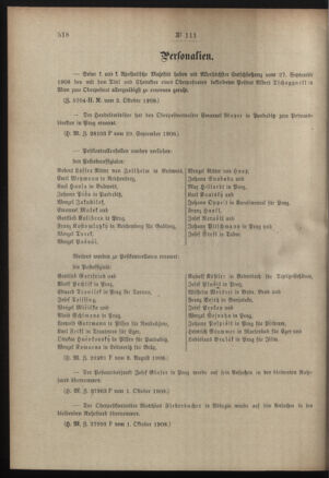 Post- und Telegraphen-Verordnungsblatt für das Verwaltungsgebiet des K.-K. Handelsministeriums 19081006 Seite: 4