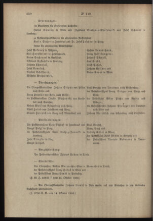 Post- und Telegraphen-Verordnungsblatt für das Verwaltungsgebiet des K.-K. Handelsministeriums 19081021 Seite: 2