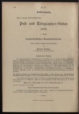 Post- und Telegraphen-Verordnungsblatt für das Verwaltungsgebiet des K.-K. Handelsministeriums 19081024 Seite: 4