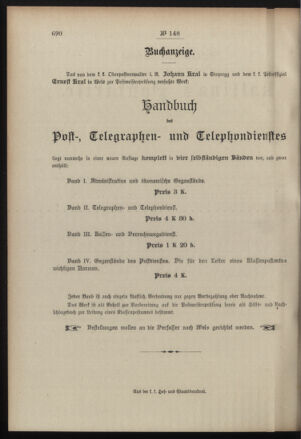 Post- und Telegraphen-Verordnungsblatt für das Verwaltungsgebiet des K.-K. Handelsministeriums 19081231 Seite: 12