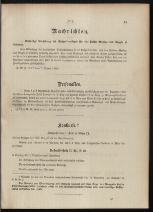 Post- und Telegraphen-Verordnungsblatt für das Verwaltungsgebiet des K.-K. Handelsministeriums 19090112 Seite: 3