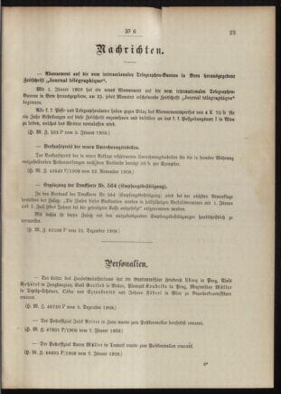 Post- und Telegraphen-Verordnungsblatt für das Verwaltungsgebiet des K.-K. Handelsministeriums 19090113 Seite: 3