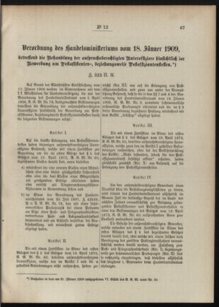 Post- und Telegraphen-Verordnungsblatt für das Verwaltungsgebiet des K.-K. Handelsministeriums 19090126 Seite: 23