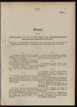 Post- und Telegraphen-Verordnungsblatt für das Verwaltungsgebiet des K.-K. Handelsministeriums 19090126 Seite: 37