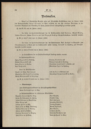 Post- und Telegraphen-Verordnungsblatt für das Verwaltungsgebiet des K.-K. Handelsministeriums 19090128 Seite: 2