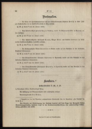 Post- und Telegraphen-Verordnungsblatt für das Verwaltungsgebiet des K.-K. Handelsministeriums 19090129 Seite: 2