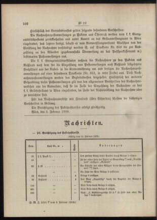 Post- und Telegraphen-Verordnungsblatt für das Verwaltungsgebiet des K.-K. Handelsministeriums 19090211 Seite: 2