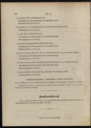 Post- und Telegraphen-Verordnungsblatt für das Verwaltungsgebiet des K.-K. Handelsministeriums 19090211 Seite: 4