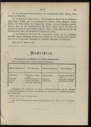 Post- und Telegraphen-Verordnungsblatt für das Verwaltungsgebiet des K.-K. Handelsministeriums 19090223 Seite: 5