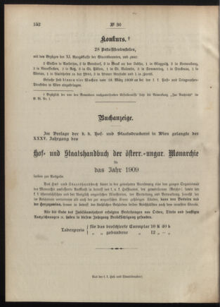 Post- und Telegraphen-Verordnungsblatt für das Verwaltungsgebiet des K.-K. Handelsministeriums 19090317 Seite: 4