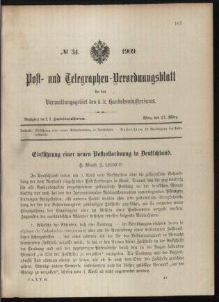 Post- und Telegraphen-Verordnungsblatt für das Verwaltungsgebiet des K.-K. Handelsministeriums