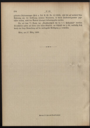 Post- und Telegraphen-Verordnungsblatt für das Verwaltungsgebiet des K.-K. Handelsministeriums 19090424 Seite: 28