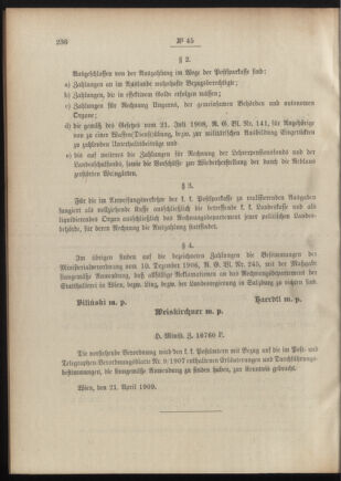 Post- und Telegraphen-Verordnungsblatt für das Verwaltungsgebiet des K.-K. Handelsministeriums 19090426 Seite: 2