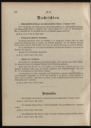 Post- und Telegraphen-Verordnungsblatt für das Verwaltungsgebiet des K.-K. Handelsministeriums 19090507 Seite: 2