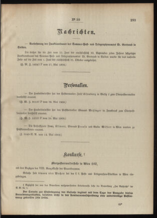 Post- und Telegraphen-Verordnungsblatt für das Verwaltungsgebiet des K.-K. Handelsministeriums 19090604 Seite: 3