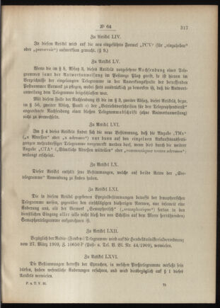 Post- und Telegraphen-Verordnungsblatt für das Verwaltungsgebiet des K.-K. Handelsministeriums 19090618 Seite: 9