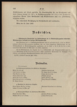 Post- und Telegraphen-Verordnungsblatt für das Verwaltungsgebiet des K.-K. Handelsministeriums 19090626 Seite: 2