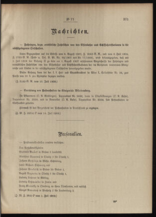 Post- und Telegraphen-Verordnungsblatt für das Verwaltungsgebiet des K.-K. Handelsministeriums 19090719 Seite: 3