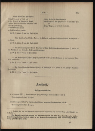 Post- und Telegraphen-Verordnungsblatt für das Verwaltungsgebiet des K.-K. Handelsministeriums 19090727 Seite: 3