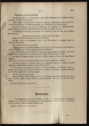 Post- und Telegraphen-Verordnungsblatt für das Verwaltungsgebiet des K.-K. Handelsministeriums 19090805 Seite: 3