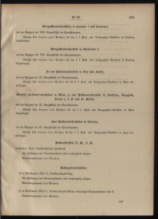 Post- und Telegraphen-Verordnungsblatt für das Verwaltungsgebiet des K.-K. Handelsministeriums 19090816 Seite: 3