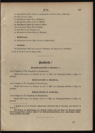 Post- und Telegraphen-Verordnungsblatt für das Verwaltungsgebiet des K.-K. Handelsministeriums 19090904 Seite: 3