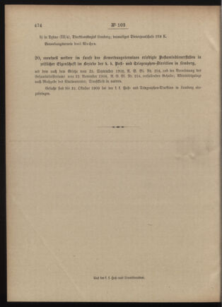 Post- und Telegraphen-Verordnungsblatt für das Verwaltungsgebiet des K.-K. Handelsministeriums 19090924 Seite: 4