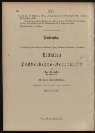 Post- und Telegraphen-Verordnungsblatt für das Verwaltungsgebiet des K.-K. Handelsministeriums 19091012 Seite: 4