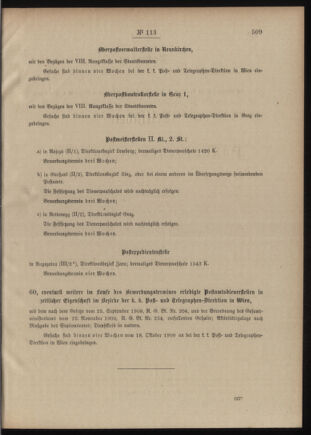 Post- und Telegraphen-Verordnungsblatt für das Verwaltungsgebiet des K.-K. Handelsministeriums 19091018 Seite: 3