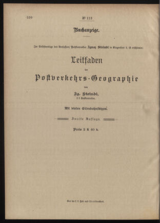 Post- und Telegraphen-Verordnungsblatt für das Verwaltungsgebiet des K.-K. Handelsministeriums 19091018 Seite: 4